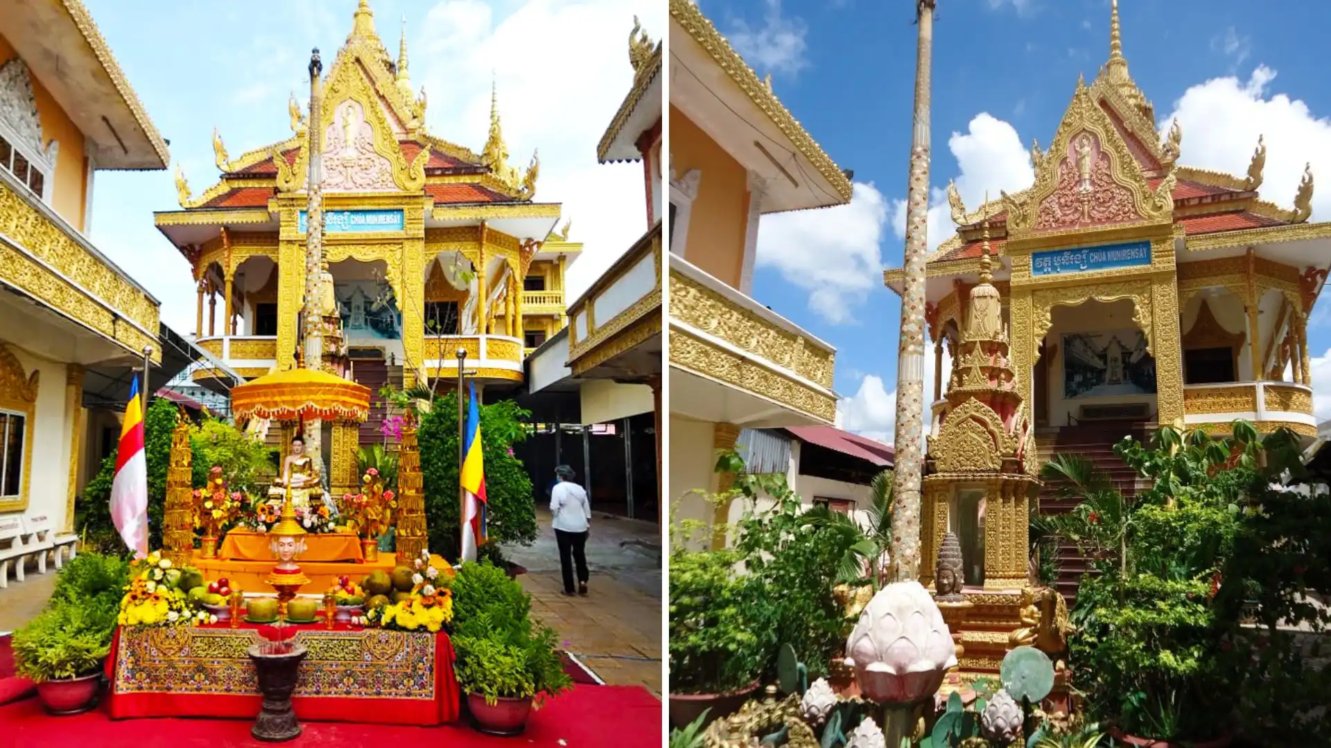 Munir Ansay Pagoda: The Golden Khmer Treasure of Can Tho 286 Outdoor altar at Munir Ansay Pagoda
