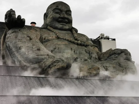 Buddha statue on Ba Den Mountain summit, Tay Ninh, Vietnam
