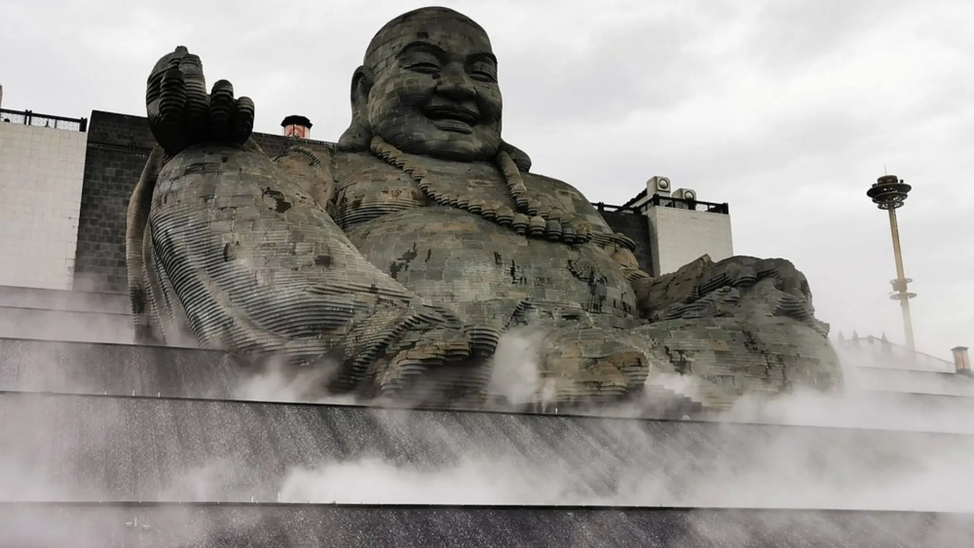 Buddha statue on Ba Den Mountain summit, Tay Ninh, Vietnam