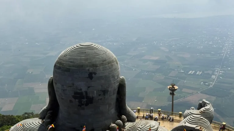 Stone Buddha statue viewpoint at Ba Den Mountain, Tay Ninh, Vietnam