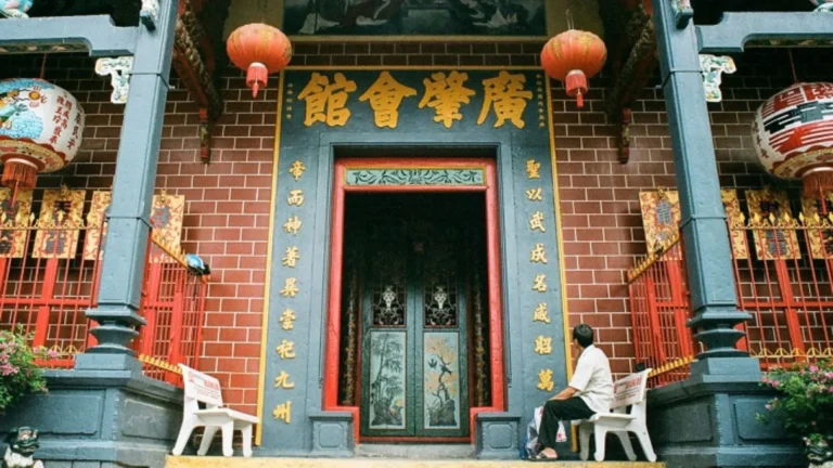 Ong Temple entrance with lanterns