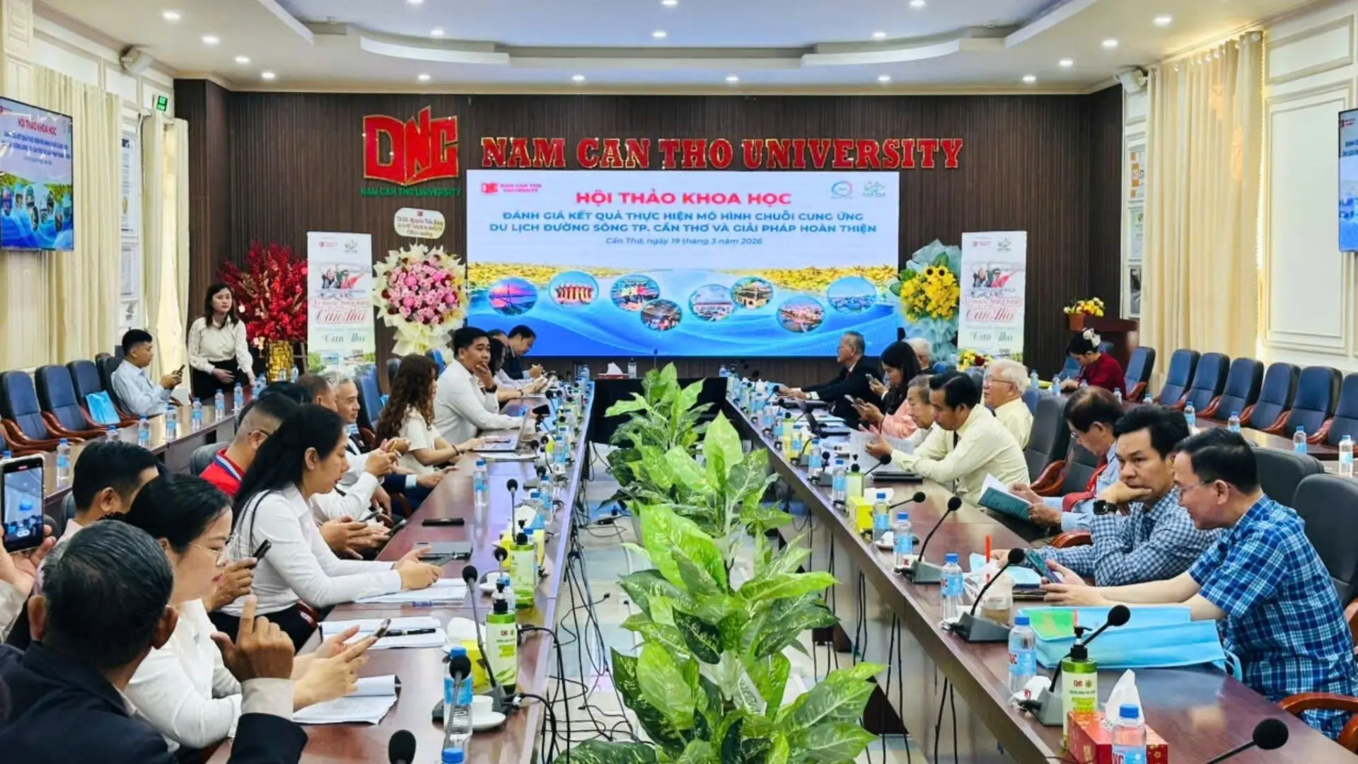 Mekong Smile Honored to Participate in the 2026 River Tourism Seminar 407 Delegates discussing community projects at the Mekong Smile River Tourism Seminar