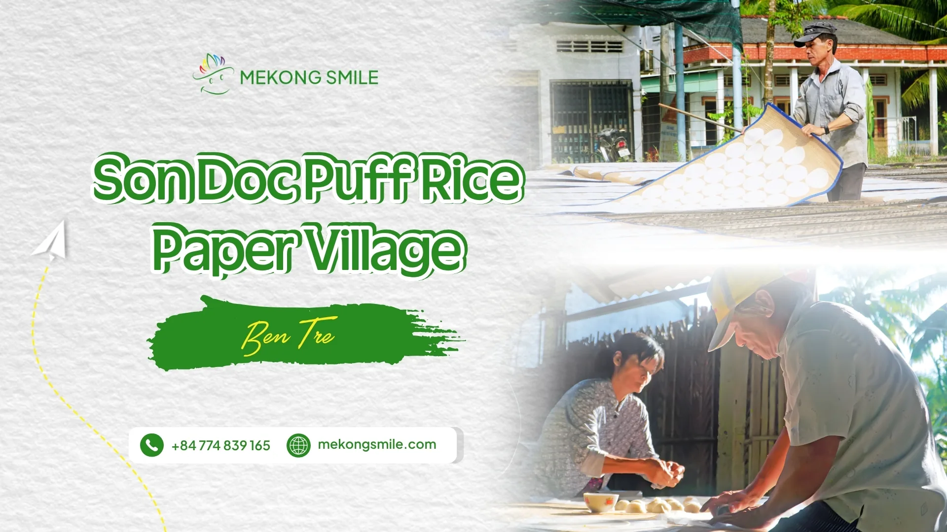 Son Doc Puff Rice Paper Village traditional craft overview thumbnail by Mekong Smile