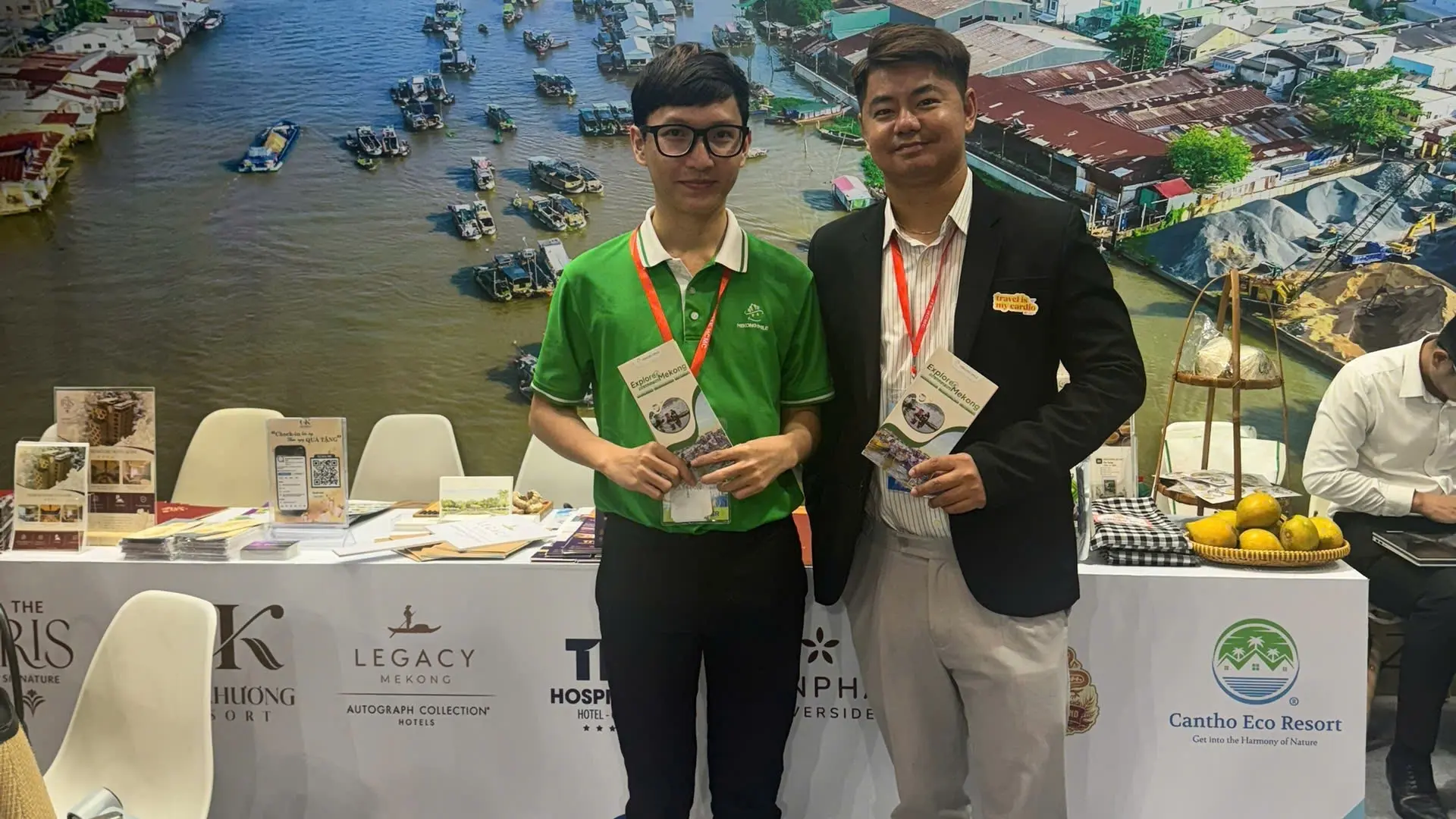 Mekong Smile Connects with International Travel Partners at ITE HCMC 2026 16 Mr. Mon and Mr. Jimmy of Mekong Smile connecting with tourism partners at ITE HCMC 2026