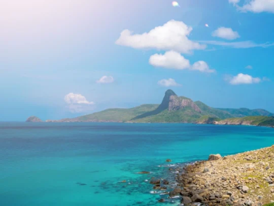 Panoramic sea view near Nui Chua Con Dao