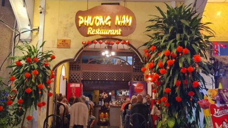 Entrance of Phuong Nam Restaurant on Hai Ba Trung Street in Can Tho
