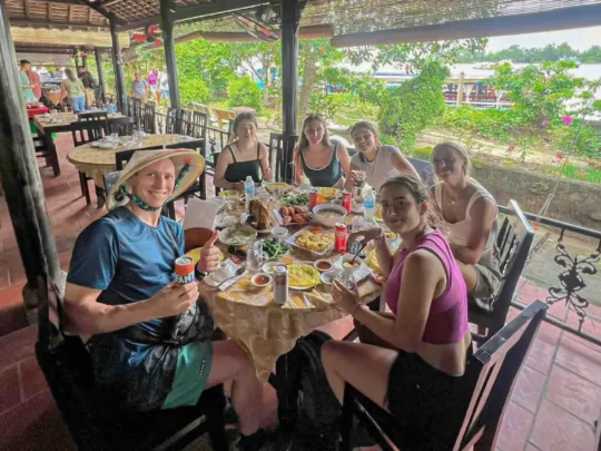 Vietnamese riverside lunch during the Mekong Delta tour