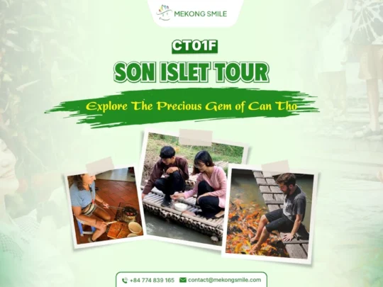 A photo of a fruit garden or a rustic path on Son Islet, highlighting the unique island experience