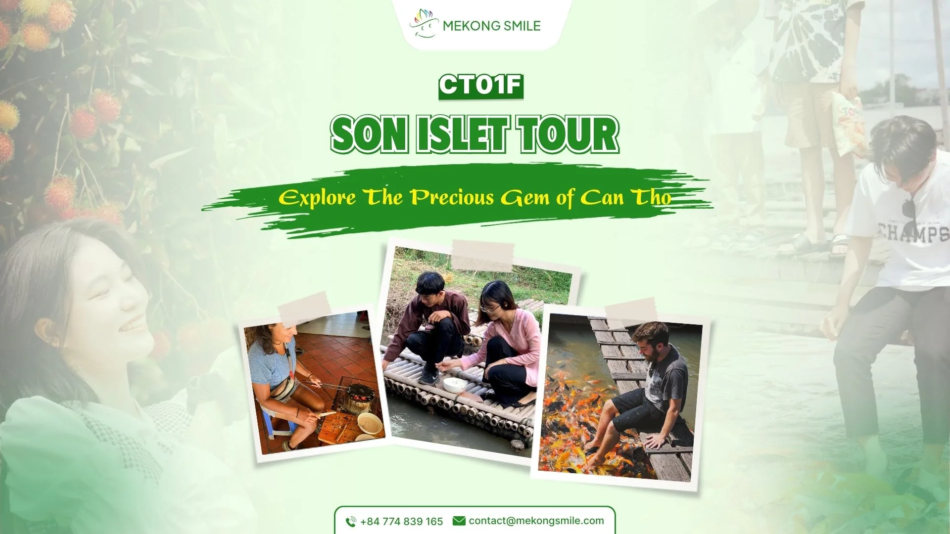 A photo of a fruit garden or a rustic path on Son Islet, highlighting the unique island experience