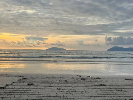 Sunrise view at Vong Beach Con Dao with peaceful coastal scenery