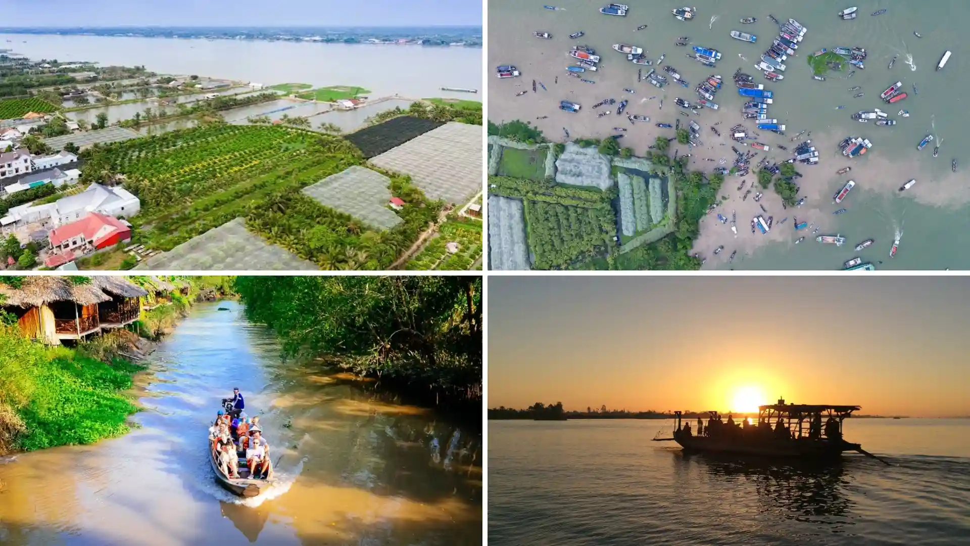 Tan Loc Islet: Orchards, Old Houses & River Life in Can Tho 6 Aerial views, waterways and river scenery around Tan Loc Islet in Can Tho
