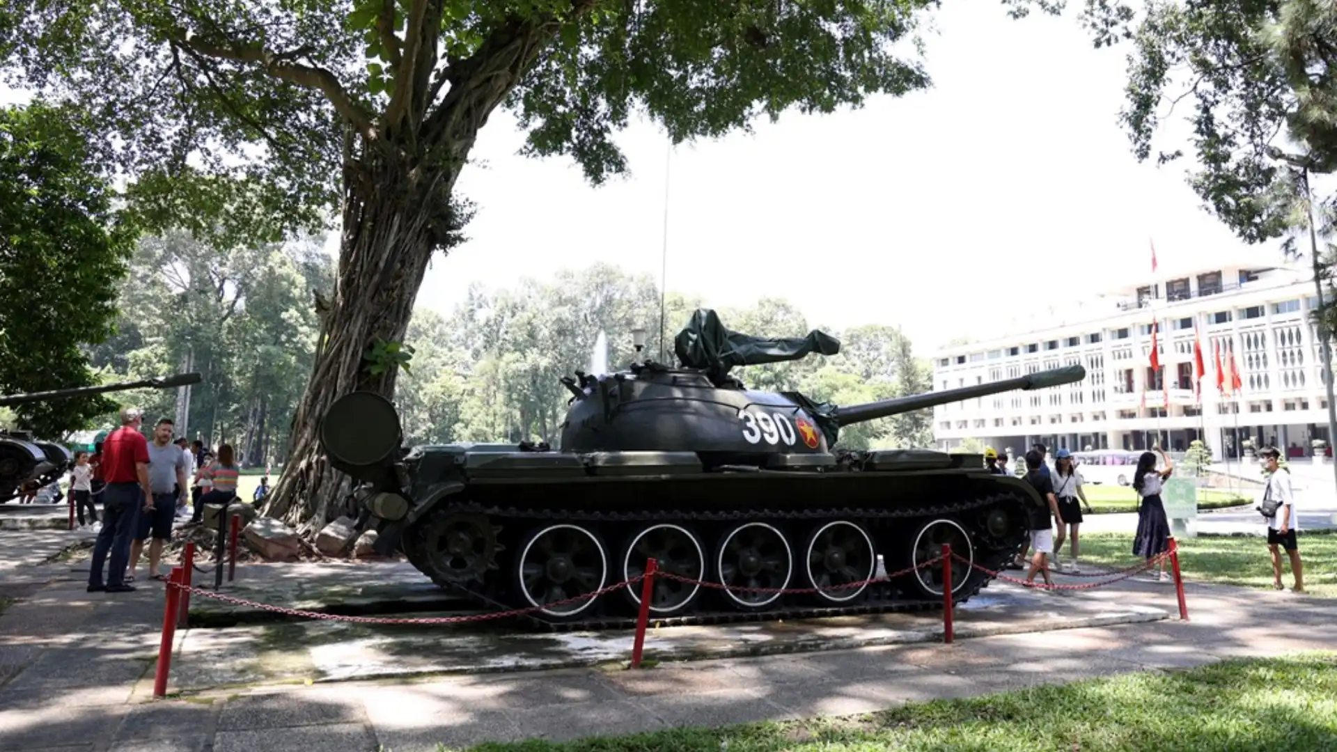 Tank 843 outside Reunification Palace Ho Chi Minh City