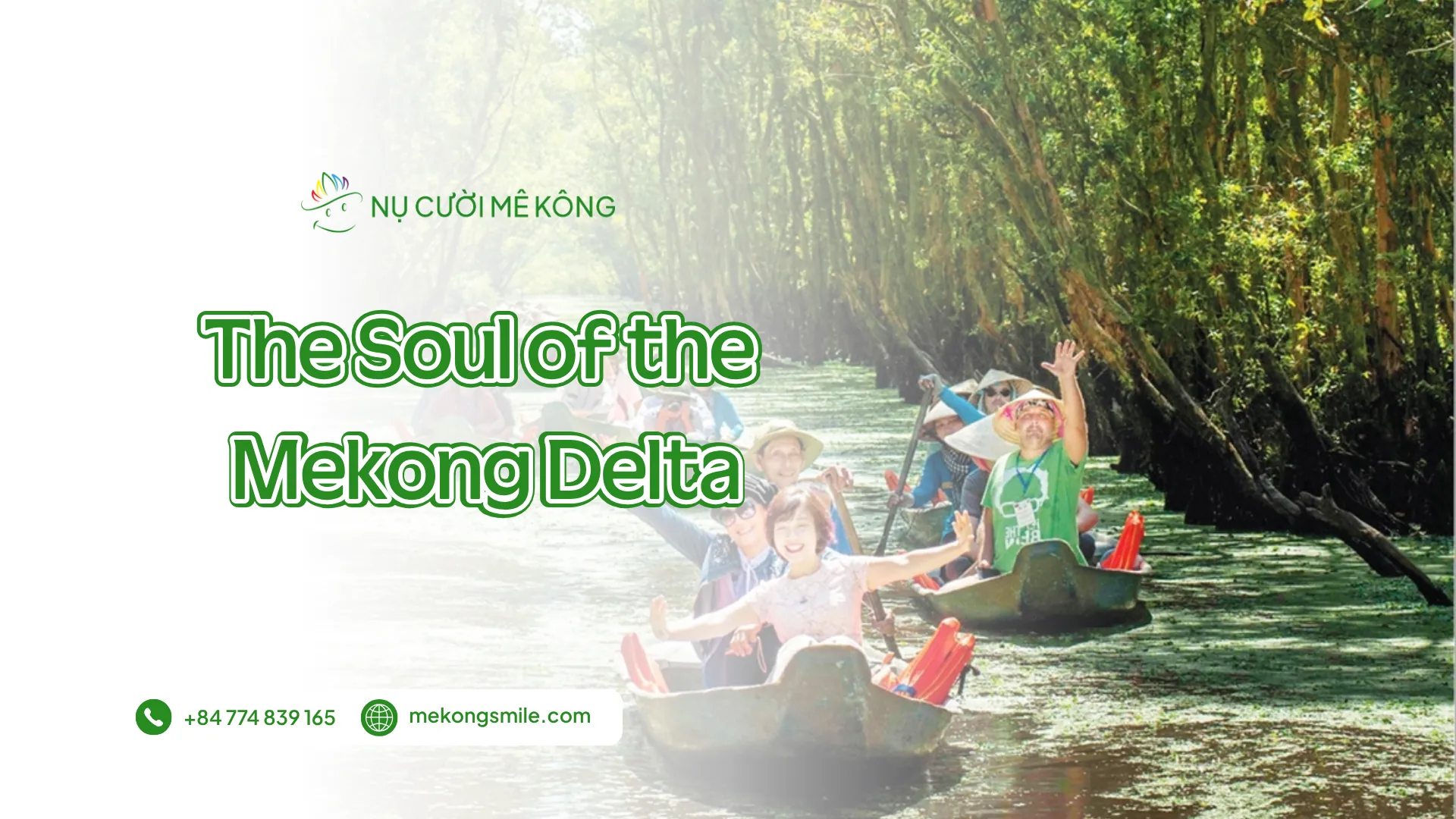 Aerial view of rivers and boats representing the soul of the Mekong Delta