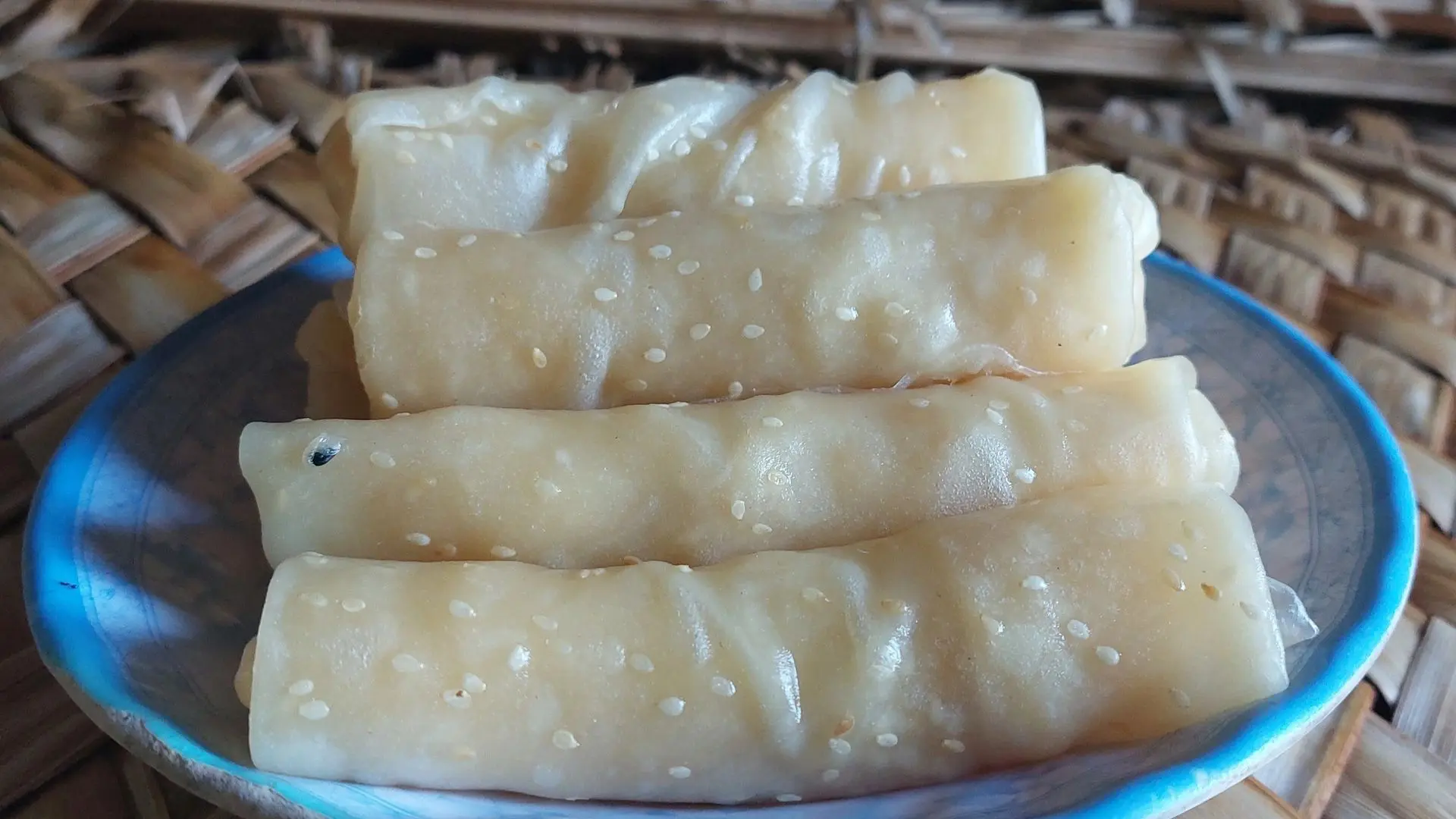 Finished rice paper ready to serve at Thuan Hung Rice Paper Village