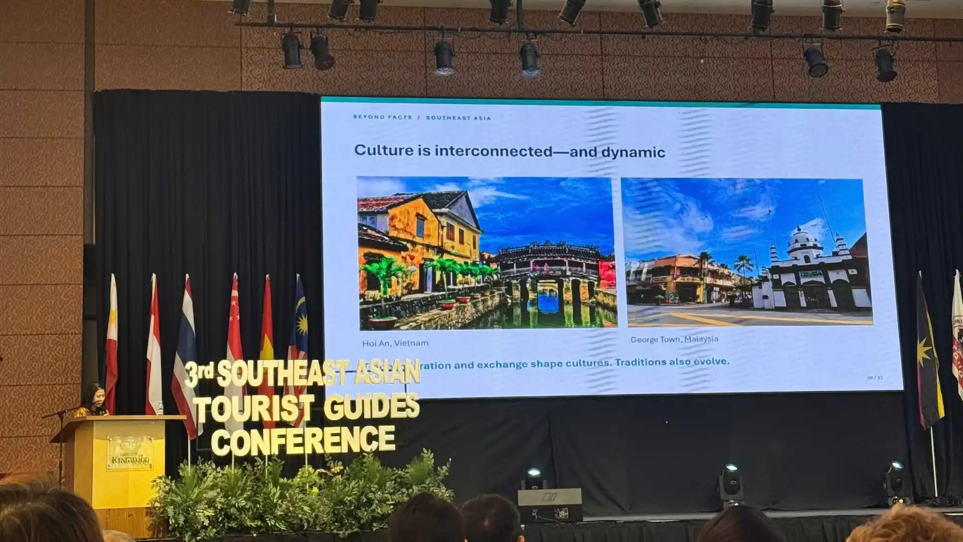 Mekong Smile Joins the 3rd Southeast Asian Tourist Guides Conference 2026 11 Conference presentation on interconnected cultures and cultural heritage at the Southeast Asian Tourist Guides Conference 2026.