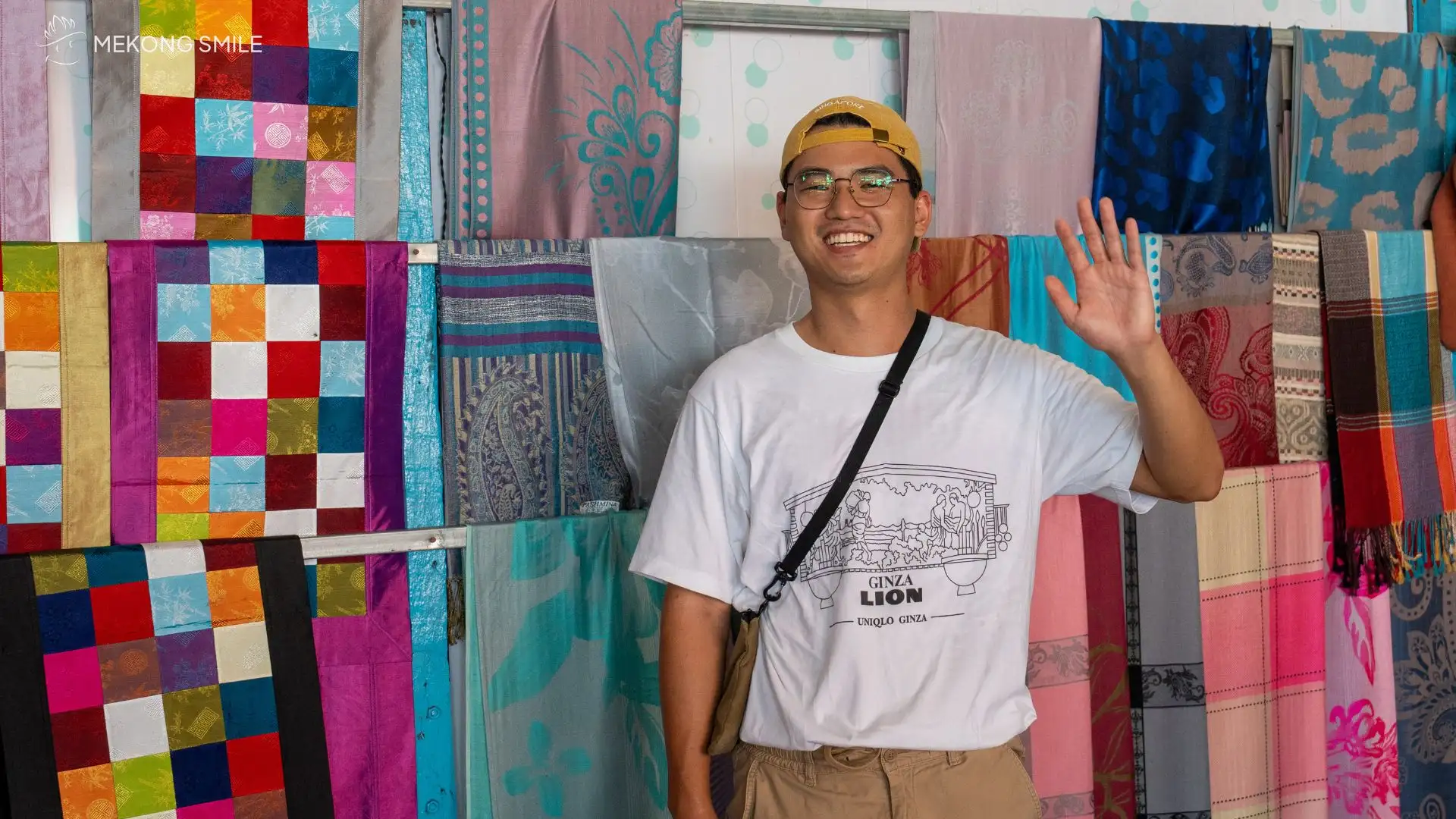 A Cham woman demonstrating the traditional art of brocade weaving, a rich cultural heritage