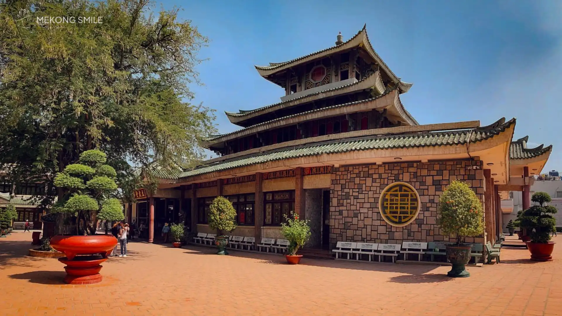 A beautiful shot of the Mieu Ba Chua Xu, a famous spiritual site with rich history