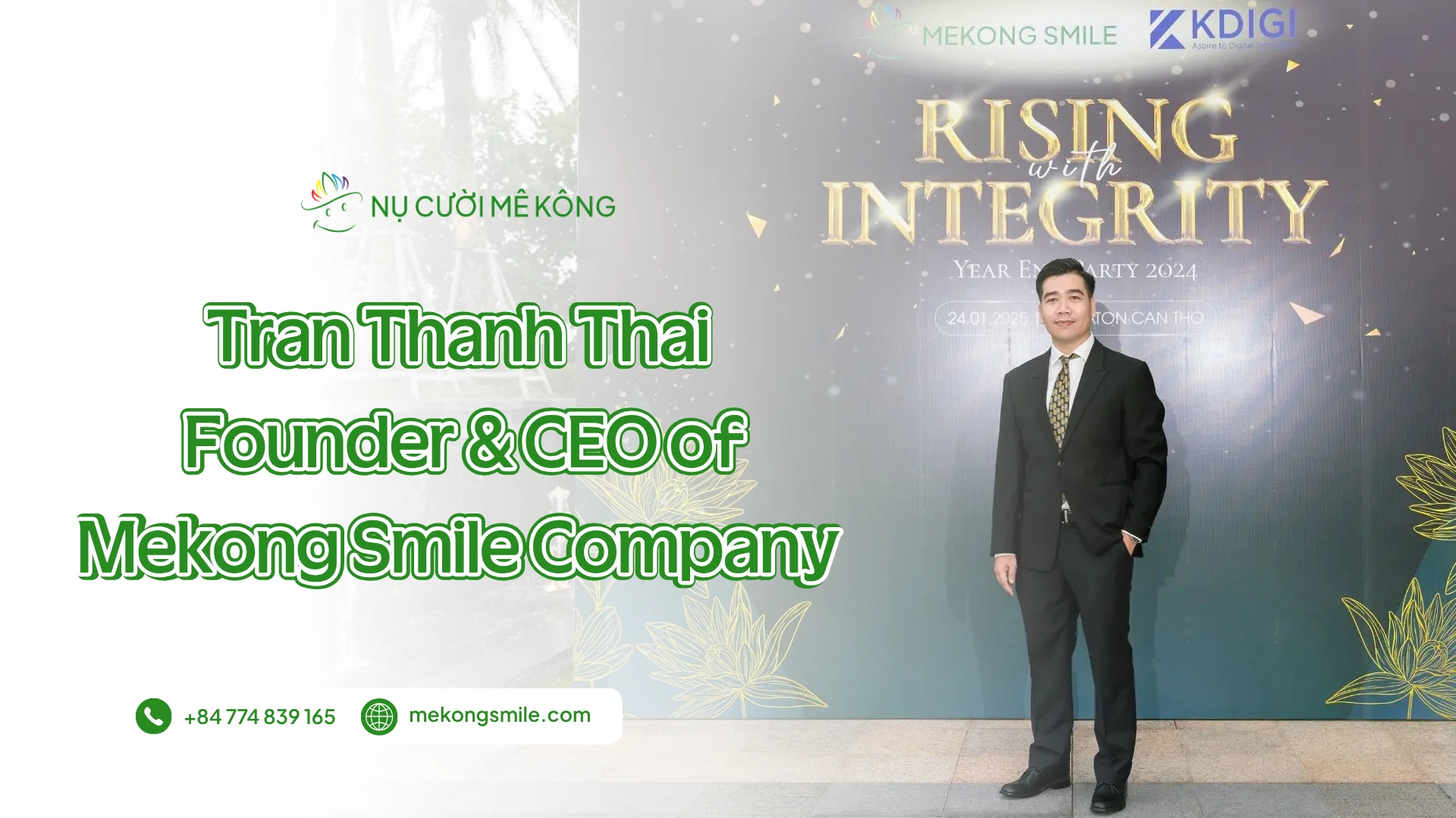 Trần Thanh Thái, Founder of Mekong Smile Company, portrait symbolizing Mekong Delta tourism leadership