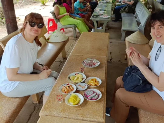 Tasting five seasonal tropical fruits during Mekong Delta tour