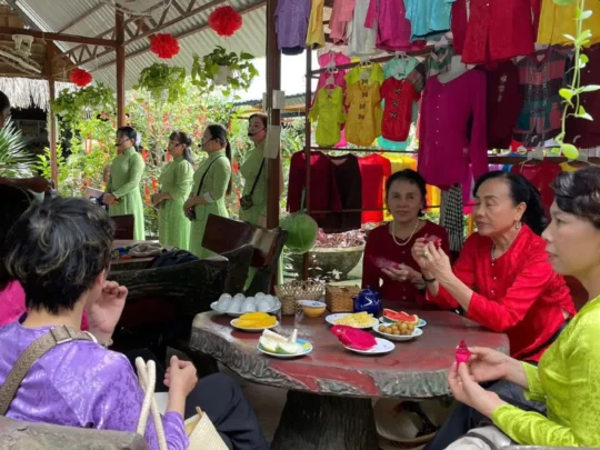 Tasting five seasonal tropical fruits during Authentic My Tho Mekong Delta Tour