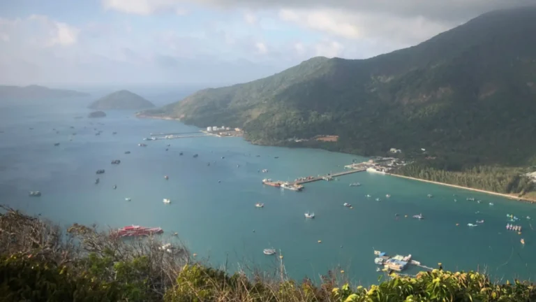 View of Con Dao coastline from King Mountain