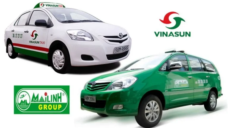 Vinasun and Mai Linh taxis in Ho Chi Minh City