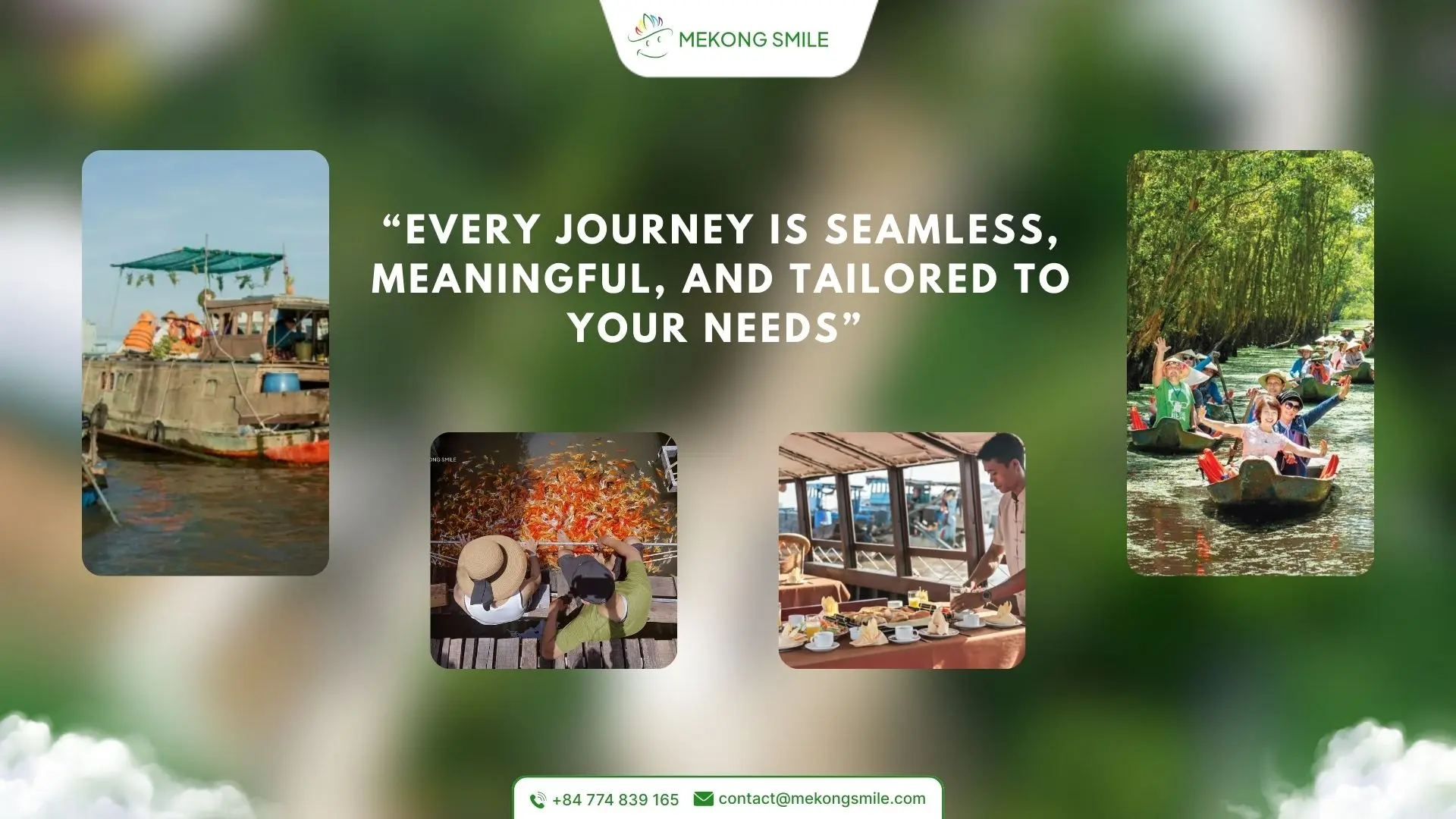 Authentic Travel Service at Mekong Smile: Your Gateway to the Mekong Delta 10 Mekong Smile introduction showcasing eco-tours and personalized travel services in Southern Vietnam